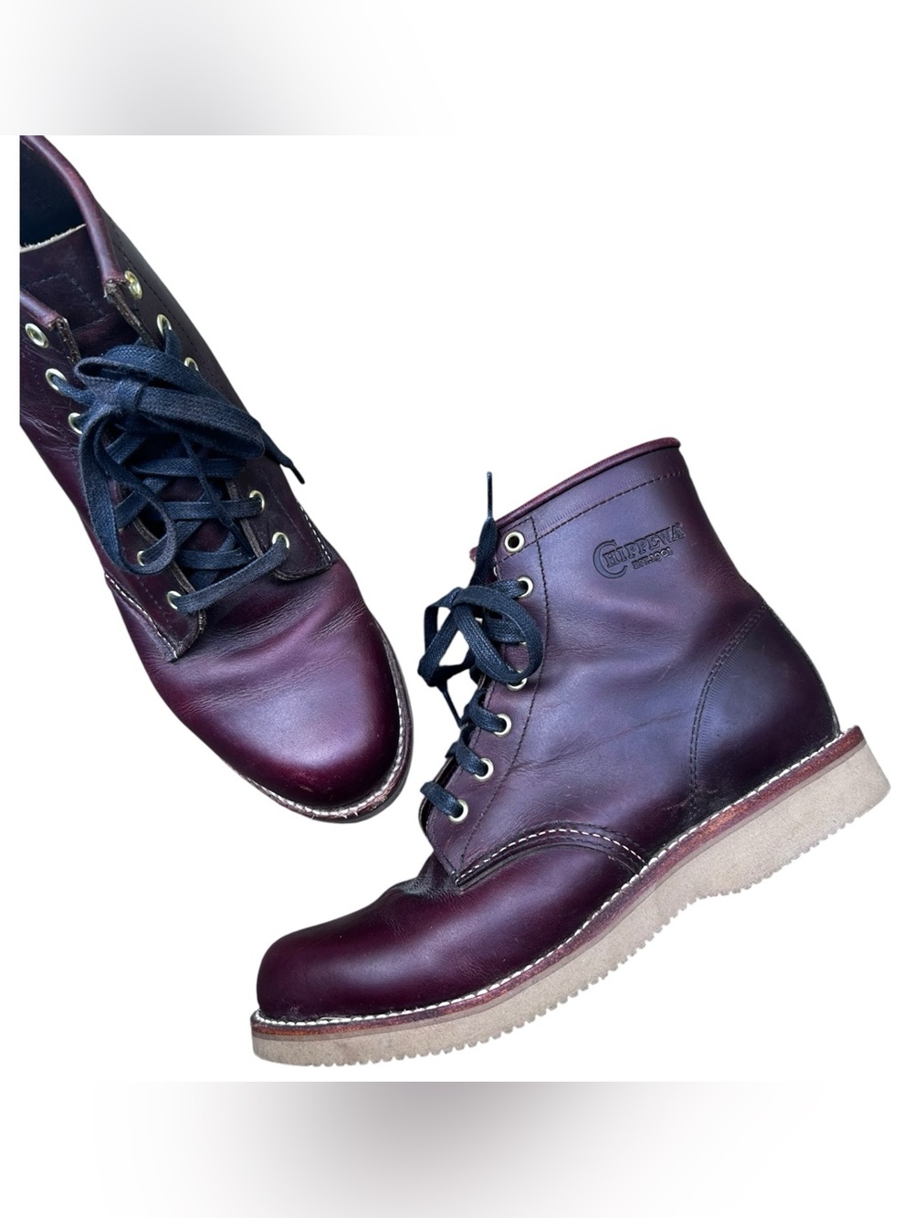 Chippewa 1901W23 Burgundy Service Boots USA Made Vibram Sole Men’s 11